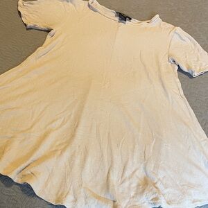 Women's Cream Flowy Tunic Top